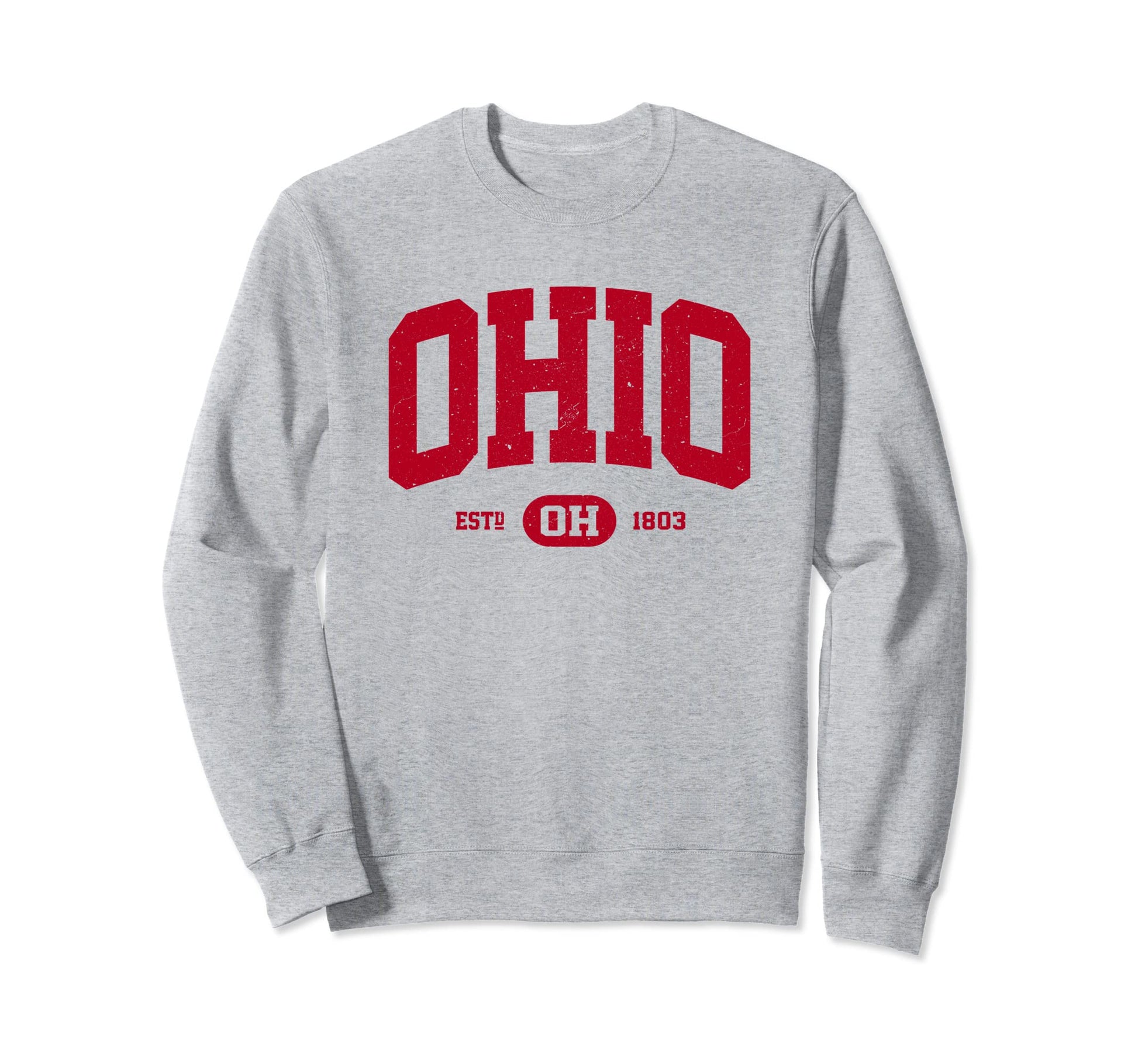 Red Oh Varsity Ohio Sweatshirt - Unique Graphic Men Women - T-Shirt, Sweatshirt, Hoodie