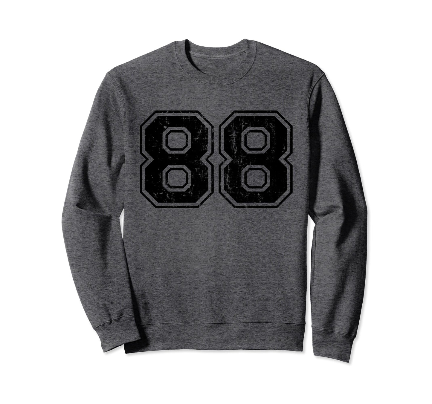 Number 88 Varsity Distressed Sweatshirt - Streetwear Style for Adults - T-Shirt, Sweatshirt, Hoodie