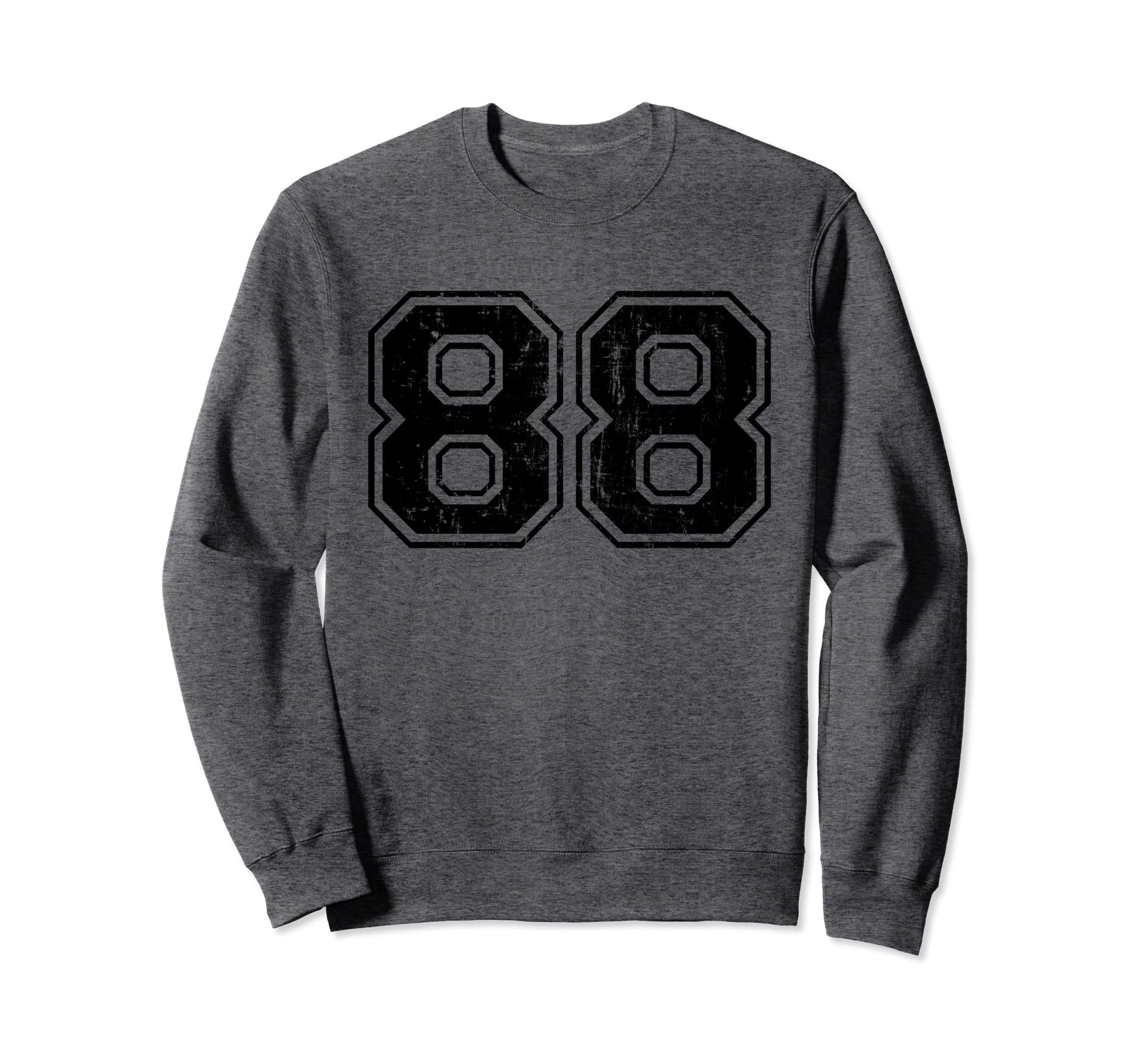 Number 88 Varsity Distressed Sweatshirt - Streetwear Style for Adults - T-Shirt, Sweatshirt, Hoodie