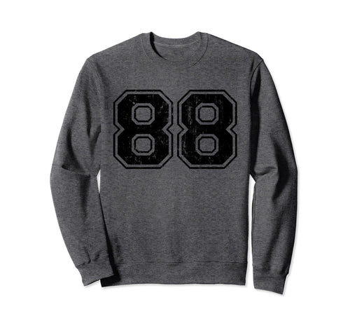 Number 88 Varsity Distressed Sweatshirt - Streetwear Style for Adults - T-Shirt, Sweatshirt, Hoodie