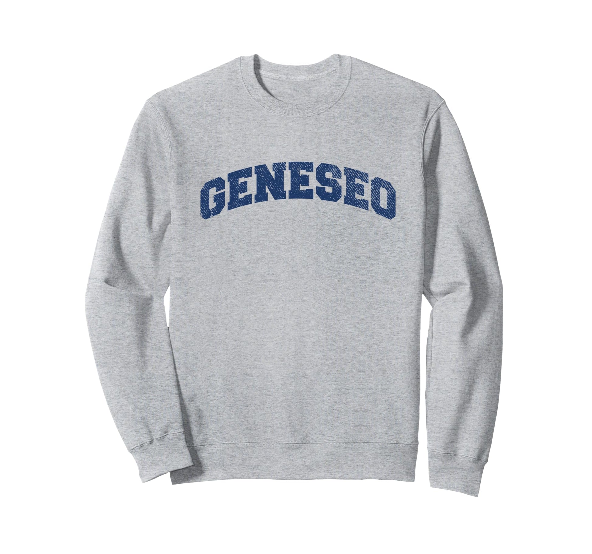 Geneseo New York Varsity Grey Sweatshirt - Novelty Apparel for Adults - T-Shirt, Sweatshirt, Hoodie