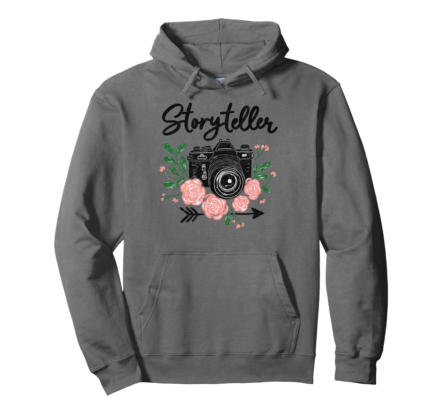 Photo Camera Flowers Storyteller Hoodie - Aesthetic Graphic Unisex - T-Shirt, Sweatshirt, Hoodie