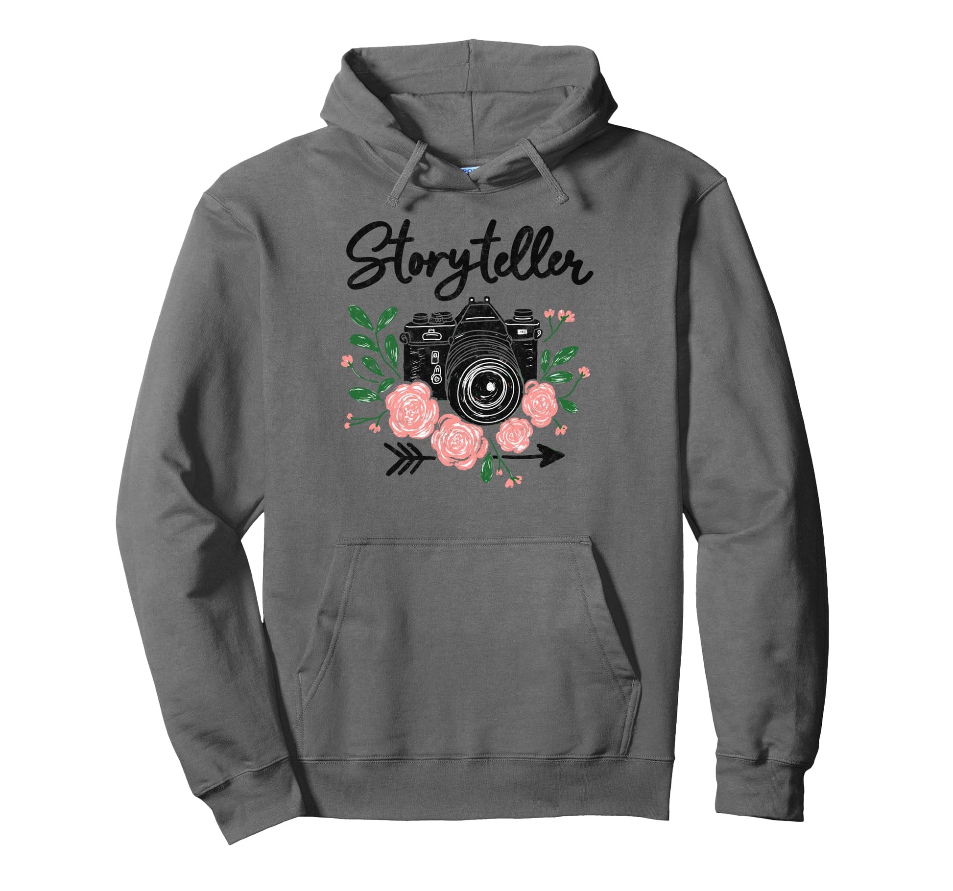 Photo Camera Flowers Storyteller Hoodie - Aesthetic Graphic Unisex - T-Shirt, Sweatshirt, Hoodie