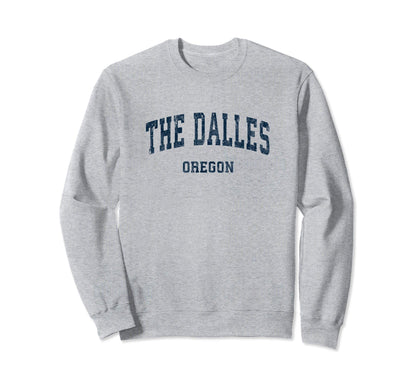 Dalles Oregon Or Varsity Sports Navy Sweatshirt - Graphic Print for Adults - T-Shirt, Sweatshirt, Hoodie