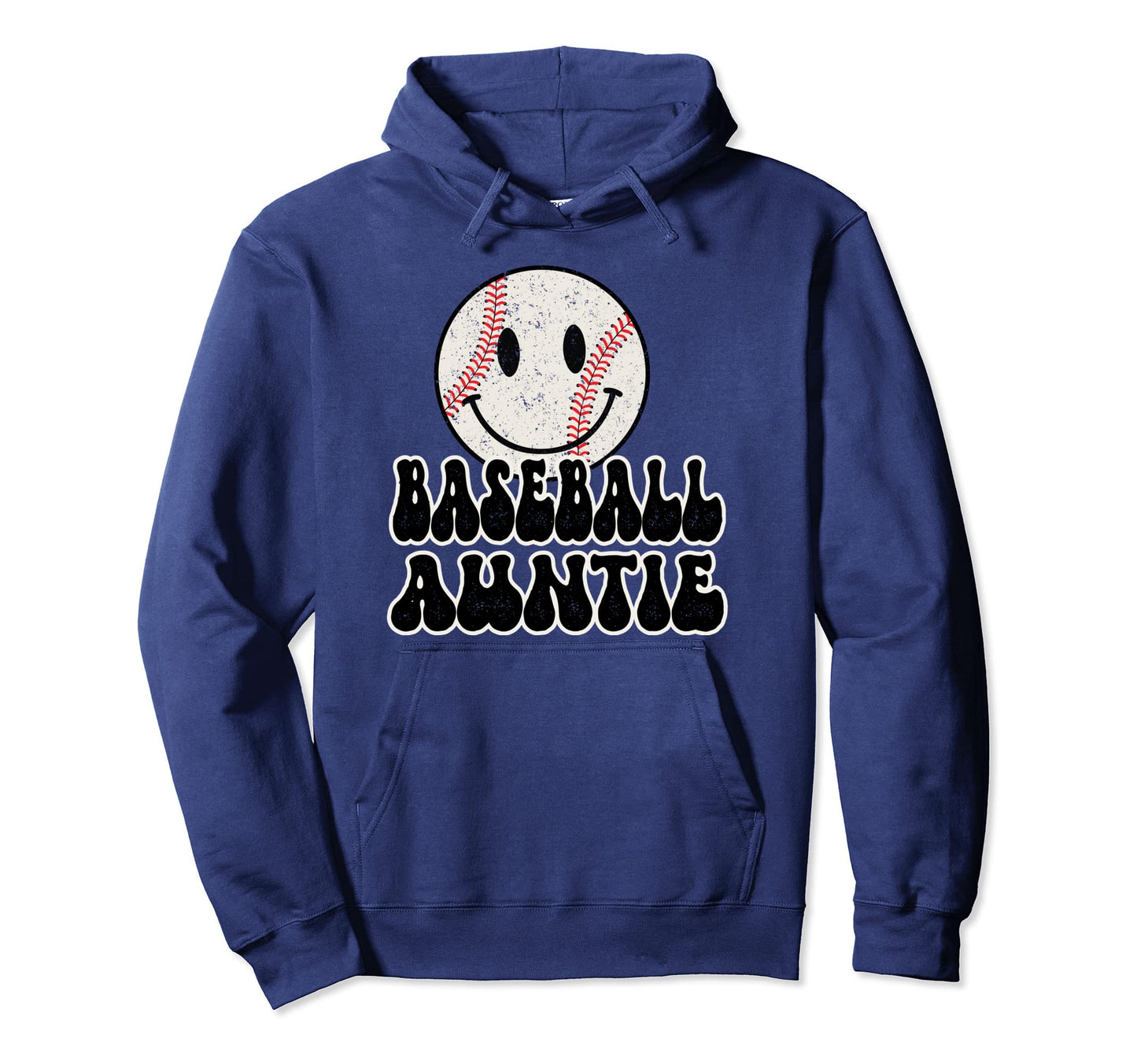 Baseball Auntie Trendy Cartoon Ball Hoodie - Unique Graphic Men Women - T-Shirt, Sweatshirt, Hoodie