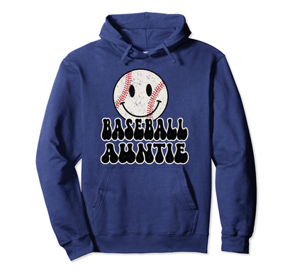 Baseball Auntie Trendy Cartoon Ball Hoodie - Unique Graphic Men Women - T-Shirt, Sweatshirt, Hoodie
