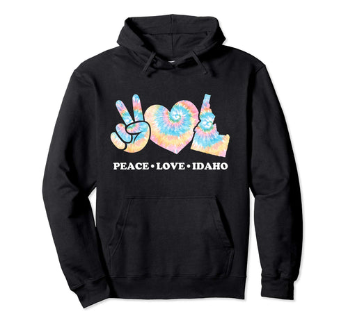 Peace Love Idaho Hoodie - Fun Novelty Design for Adults - T-Shirt, Sweatshirt, Hoodie
