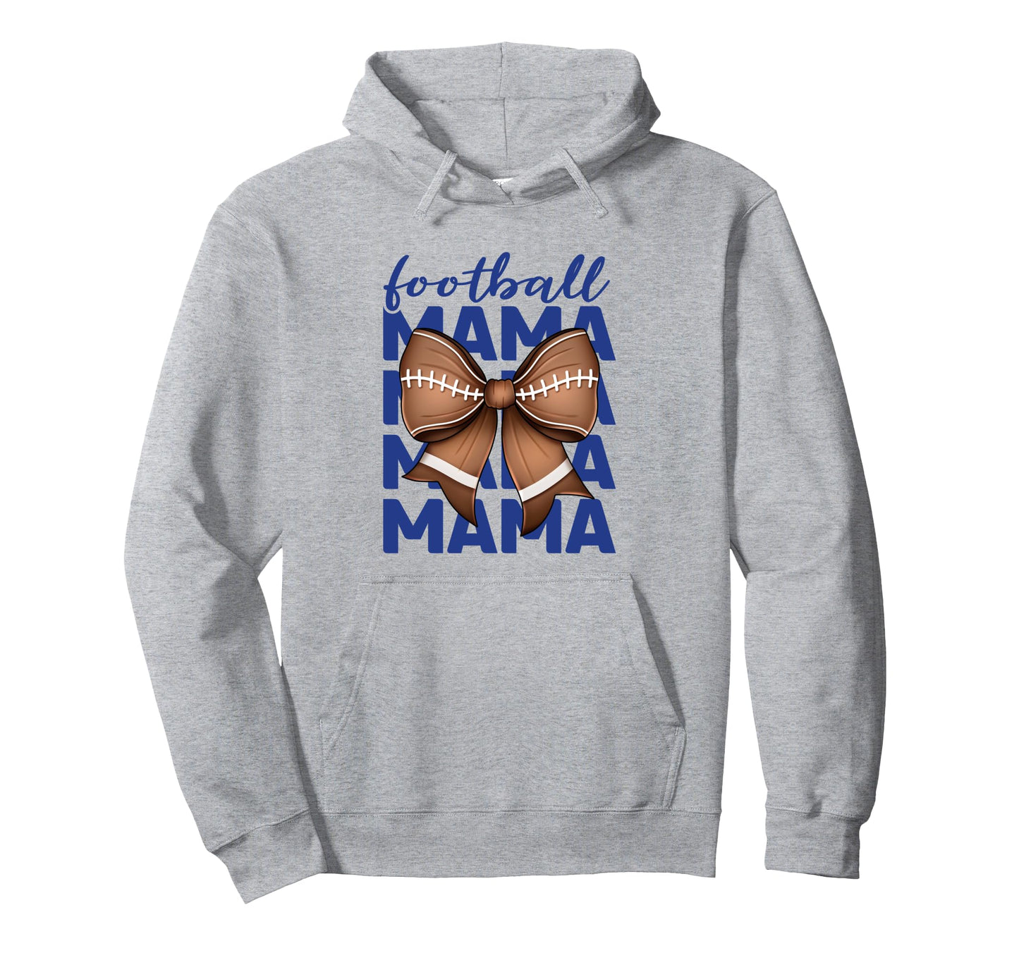 Game Day White Blue Croquette Bow Hoodie - Streetwear Style Men Women - T-Shirt, Sweatshirt, Hoodie