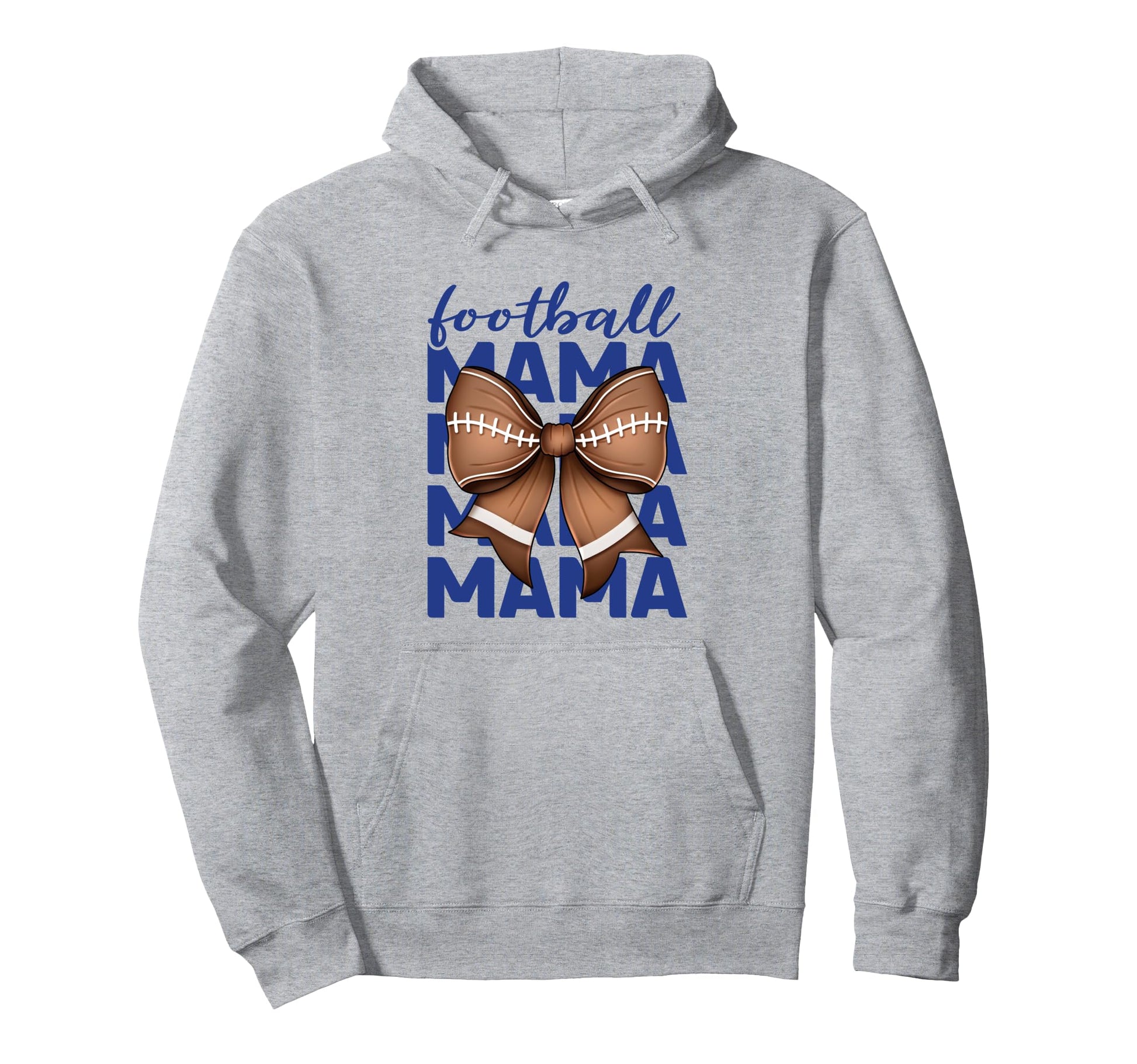 Game Day White Blue Croquette Bow Hoodie - Streetwear Style Men Women - T-Shirt, Sweatshirt, Hoodie