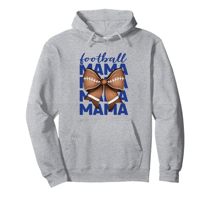 Game Day White Blue Croquette Bow Hoodie - Streetwear Style Men Women - T-Shirt, Sweatshirt, Hoodie