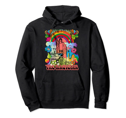 Tarot Card Magician Groovy Boho Peace Hoodie - Streetwear Style Men Women - T-Shirt, Sweatshirt, Hoodie