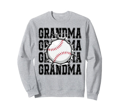 Baseball Grandma Cracked Wall Sweatshirt - Fun Novelty Design Unisex - T-Shirt, Sweatshirt, Hoodie