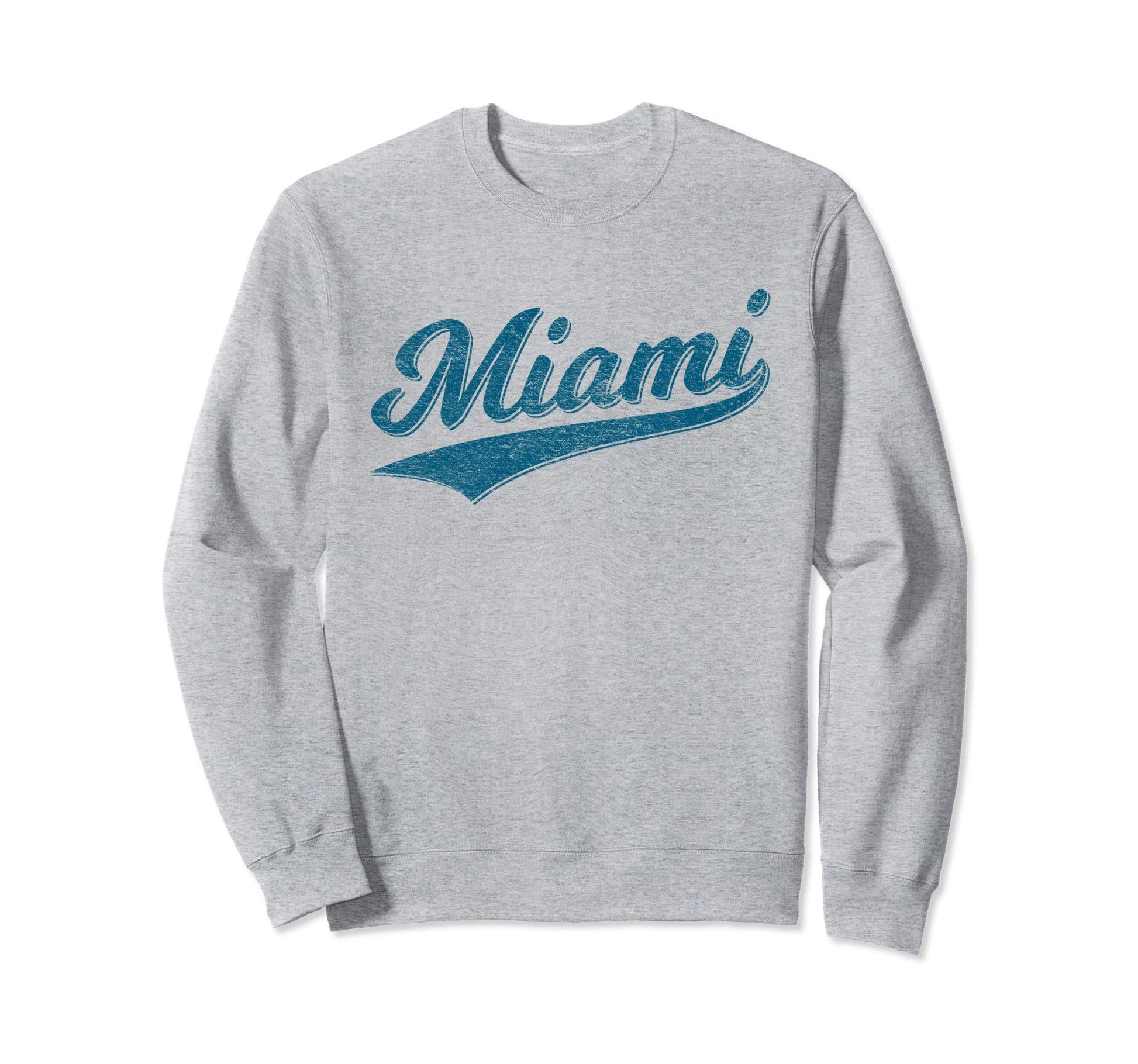 Miami Florida Varsity Script Jersey Sweatshirt - Novelty Apparel Men Women - T-Shirt, Sweatshirt, Hoodie