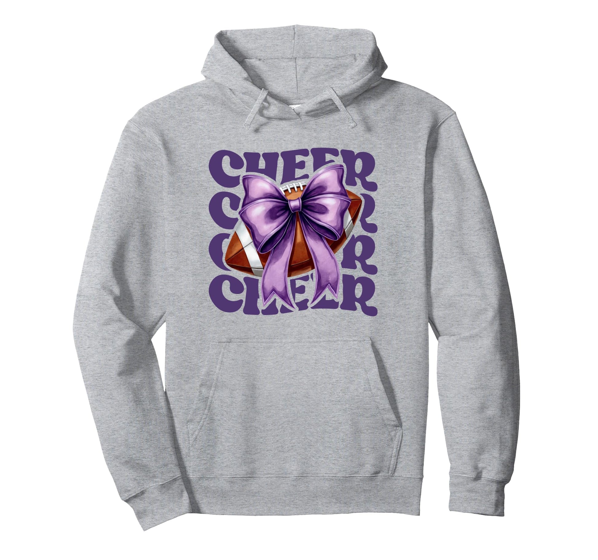 Game Day Purple Cheerleader Mom Hoodie - Trendy Graphic Men Women - T-Shirt, Sweatshirt, Hoodie