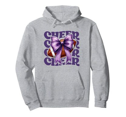 Game Day Purple Cheerleader Mom Hoodie - Trendy Graphic Men Women - T-Shirt, Sweatshirt, Hoodie