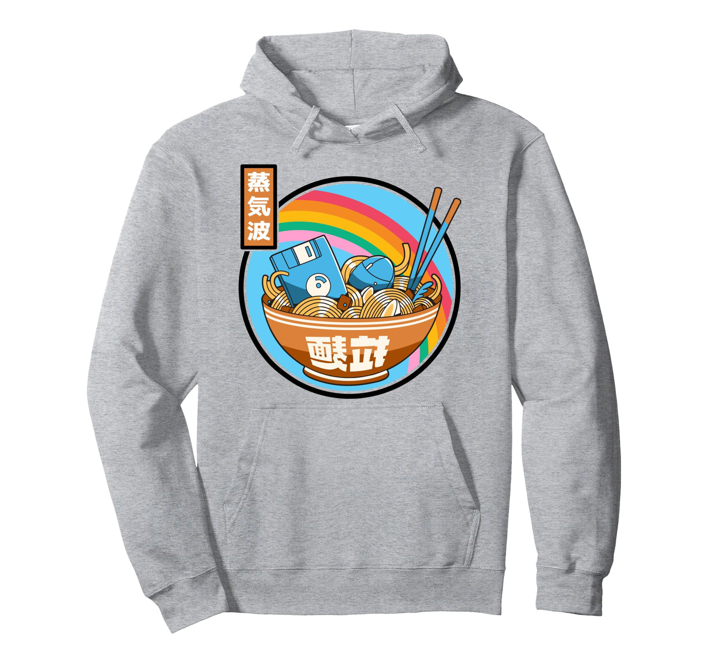 Digital Ramen Bowl Japan Pastel Otaku Hoodie - Trendy Graphic for Adults - T-Shirt, Sweatshirt, Hoodie