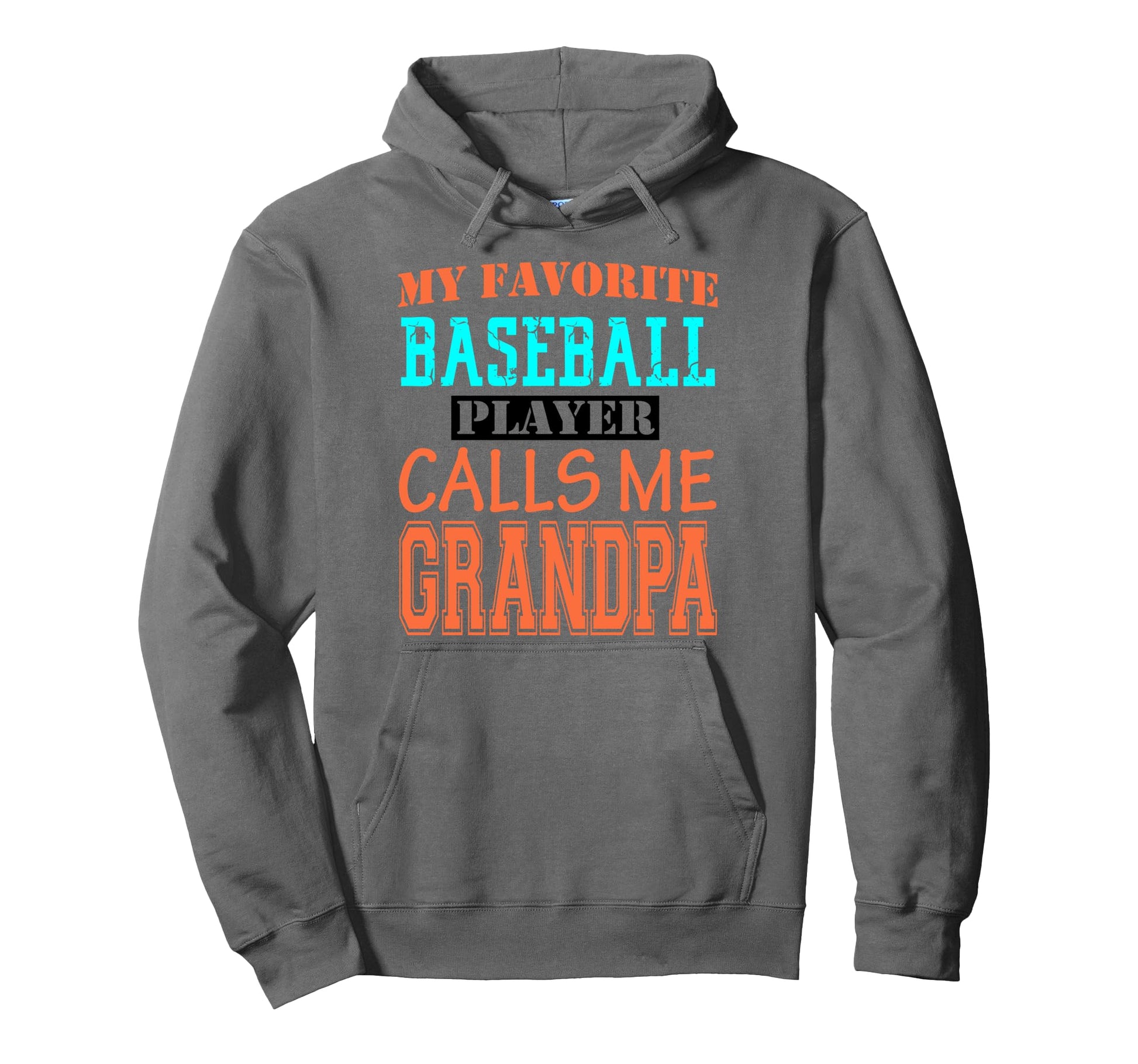 Funny Supportive Grandpa Baseball Player Hoodie - Streetwear Style Unisex - T-Shirt, Sweatshirt, Hoodie