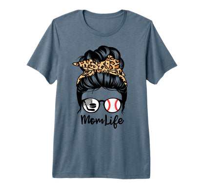 Mom Life Messy Bun Hair Funny T-Shirt - Aesthetic Graphic for Adults - T-Shirt, Sweatshirt, Hoodie