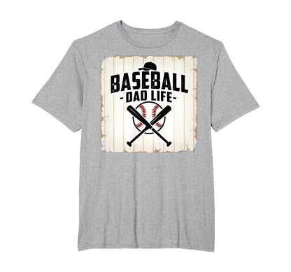 Baseball Dad Life Proud Father Sports T-Shirt - Unique Graphic Men Women - T-Shirt, Sweatshirt, Hoodie