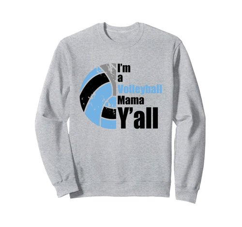 Sky Blue Black Volleyball Mom Sweatshirt - Streetwear Style Men Women - T-Shirt, Sweatshirt, Hoodie