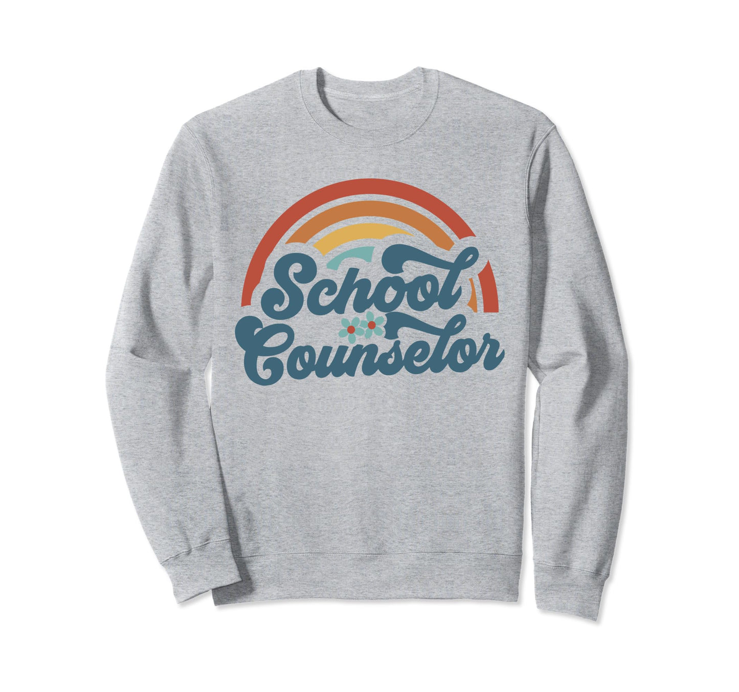 Counseling Office Rainbow Groovy School Sweatshirt - Unique Graphic Unisex - T-Shirt, Sweatshirt, Hoodie
