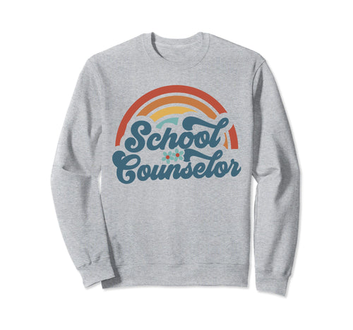 Counseling Office Rainbow Groovy School Sweatshirt - Unique Graphic Unisex - T-Shirt, Sweatshirt, Hoodie