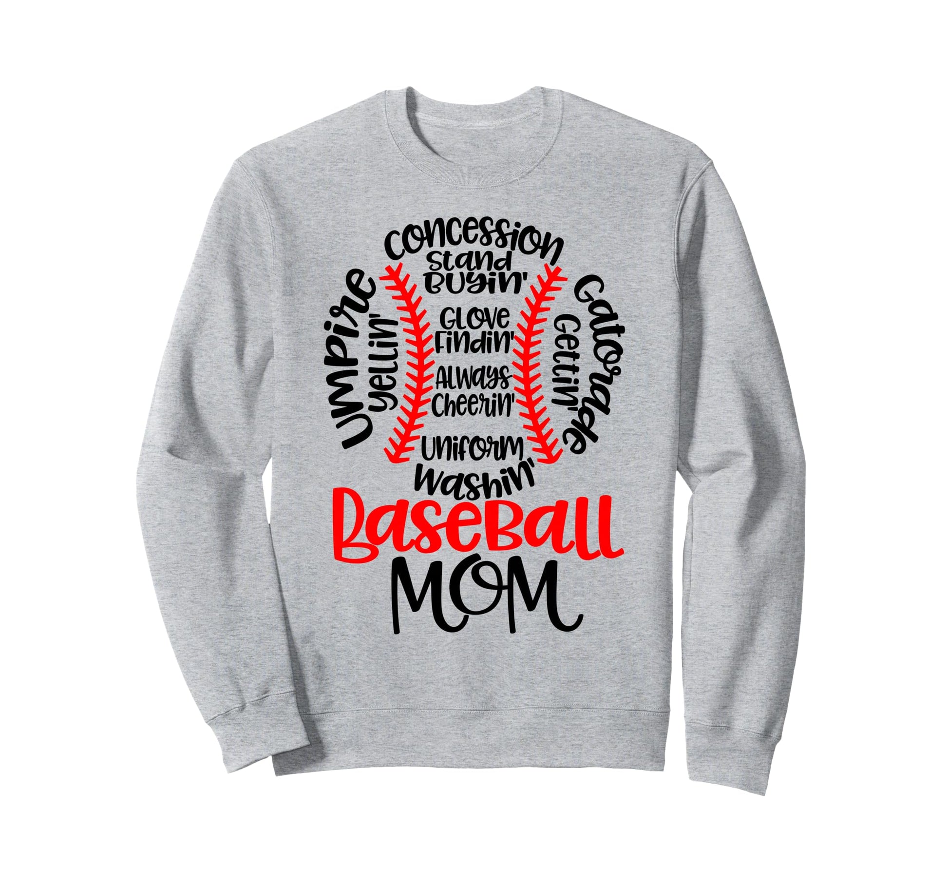 Baseball Mom Funny T Ball Game Mothers Sweatshirt - Unique Graphic Unisex - T-Shirt, Sweatshirt, Hoodie