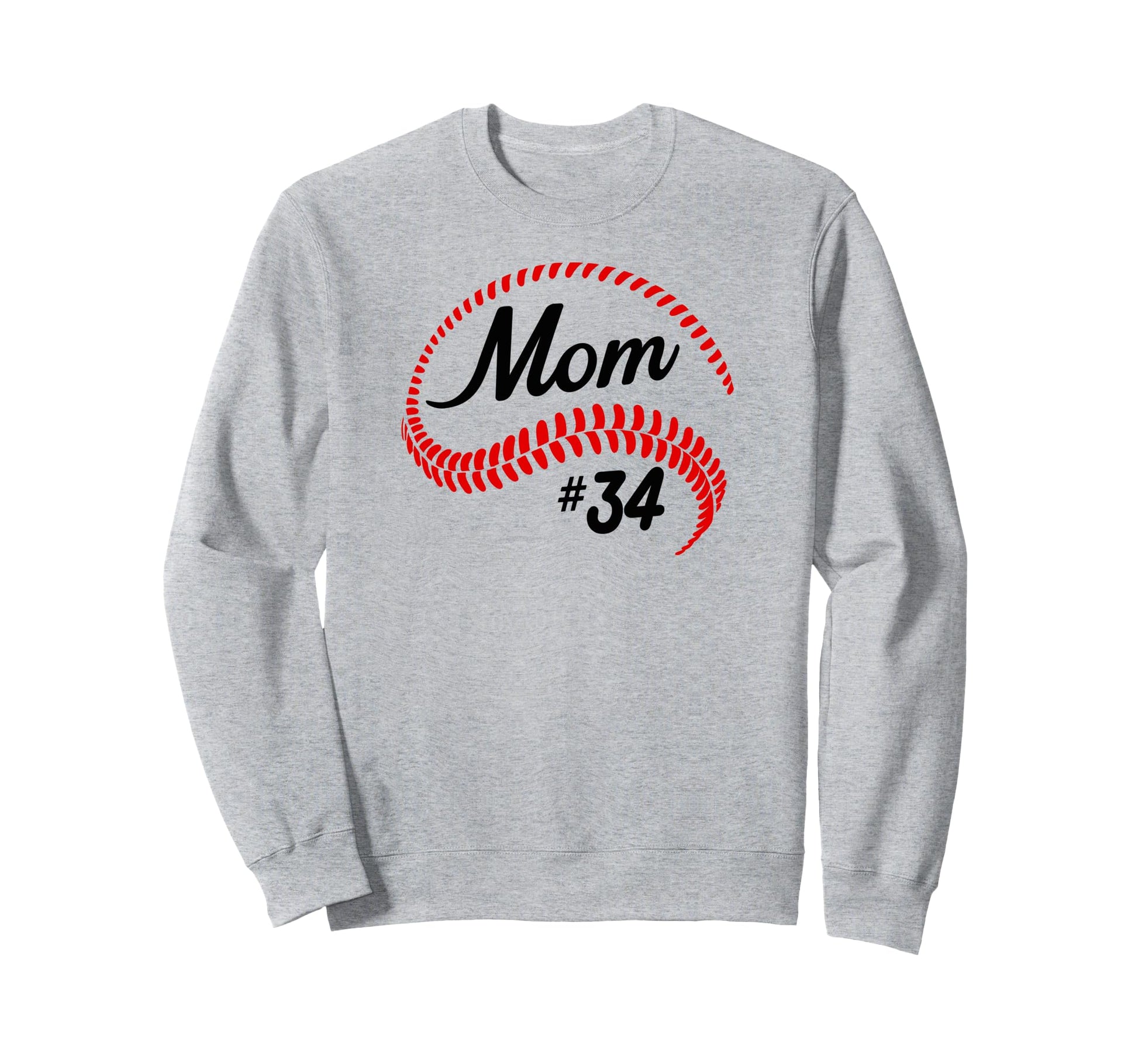 Baseball Softball 34 Baseball Mom Sweatshirt - Custom Art Print Unisex - T-Shirt, Sweatshirt, Hoodie