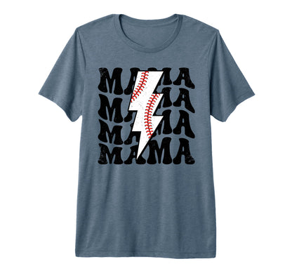 Lightning Groovy Proud Mom Baseball T-Shirt - Custom Art Print Men Women - T-Shirt, Sweatshirt, Hoodie