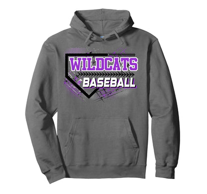 Wildcats Baseball Mom Sports Game Day Hoodie - Minimalist Print for Adults - T-Shirt, Sweatshirt, Hoodie