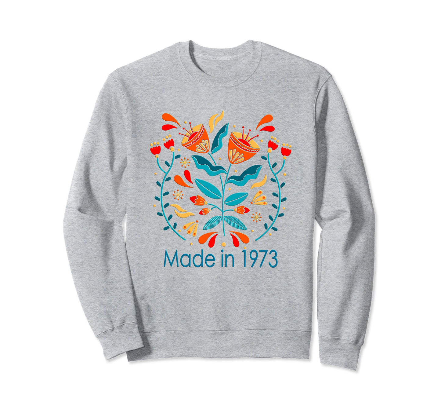 51St Birthday Boho Folk Art Floral Sweatshirt - Graphic Print Unisex - T-Shirt, Sweatshirt, Hoodie