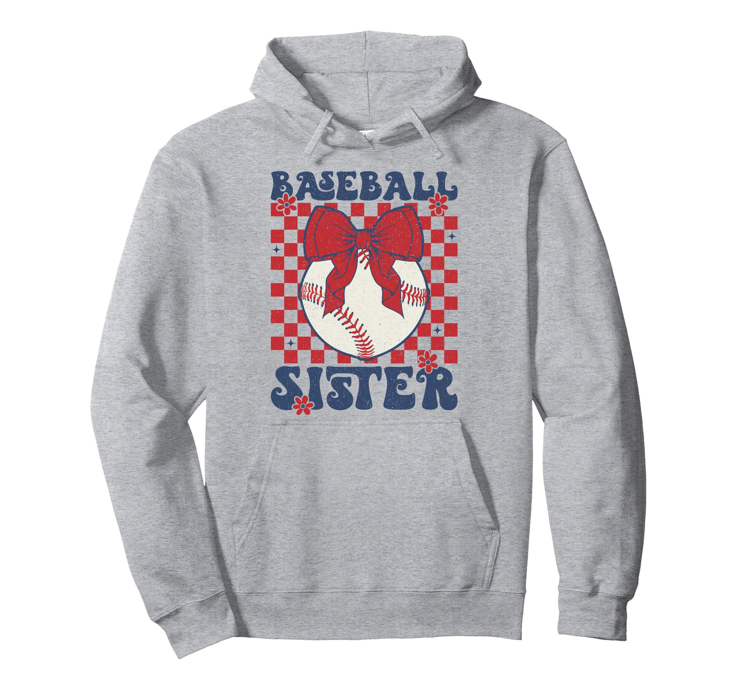 Baseball Sister Coquette Bow Sport Hoodie - Fun Novelty Design Unisex - T-Shirt, Sweatshirt, Hoodie