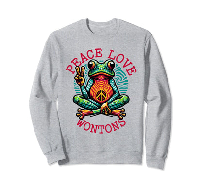 Peace Love Tacos Frog Sweatshirt - Unique Graphic Men Women - T-Shirt, Sweatshirt, Hoodie