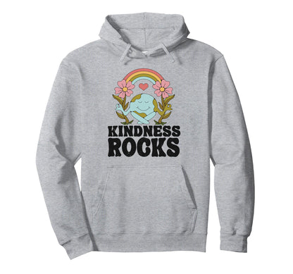 Earth Day Hippie Teacher Rainbow Hoodie - Custom Art Print for Adults - T-Shirt, Sweatshirt, Hoodie
