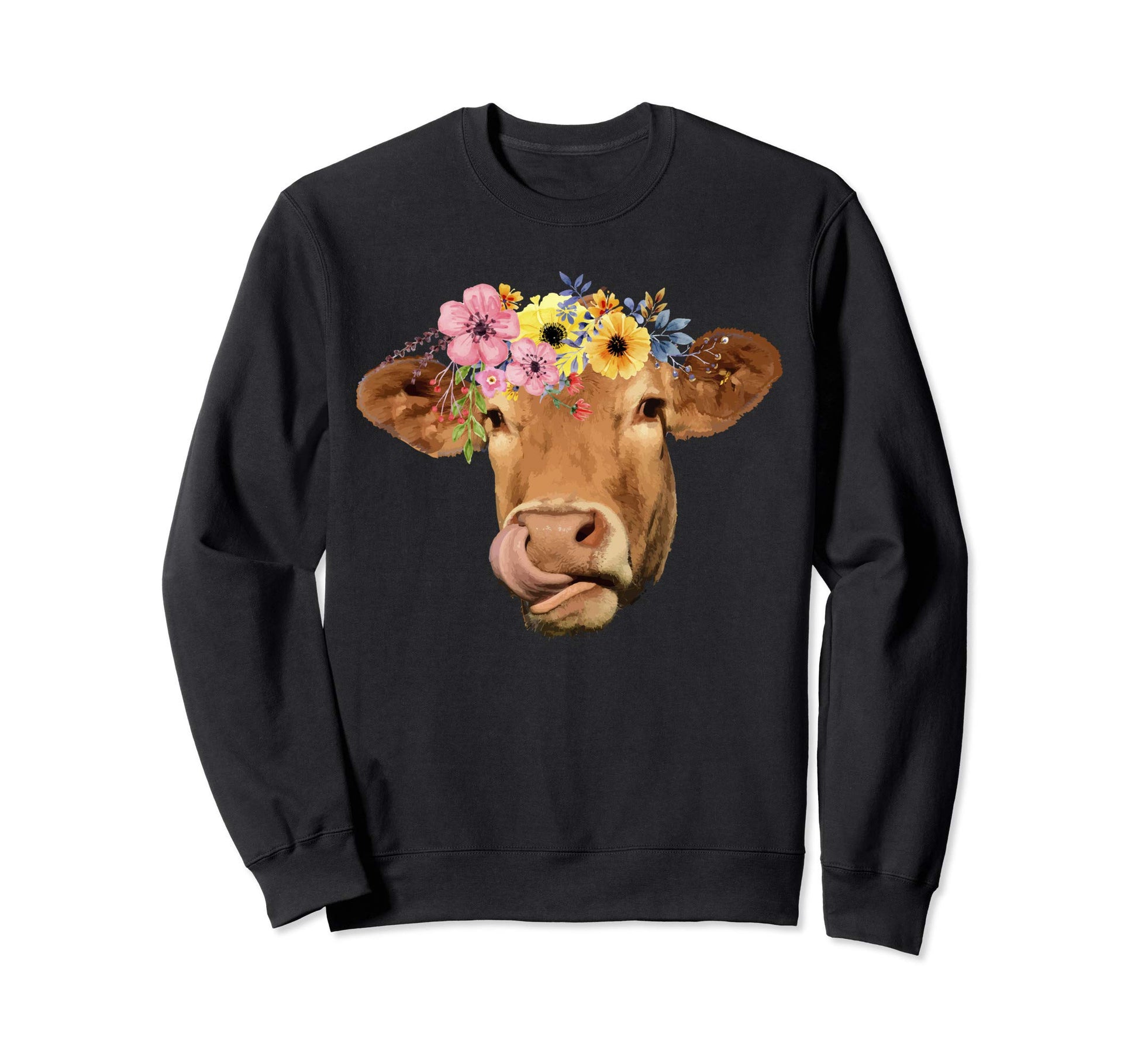 Farm Animals Flower Garland Sweatshirt - Graphic Print Unisex - T-Shirt, Sweatshirt, Hoodie
