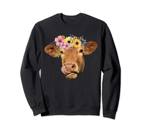 Farm Animals Flower Garland Sweatshirt - Graphic Print Unisex - T-Shirt, Sweatshirt, Hoodie