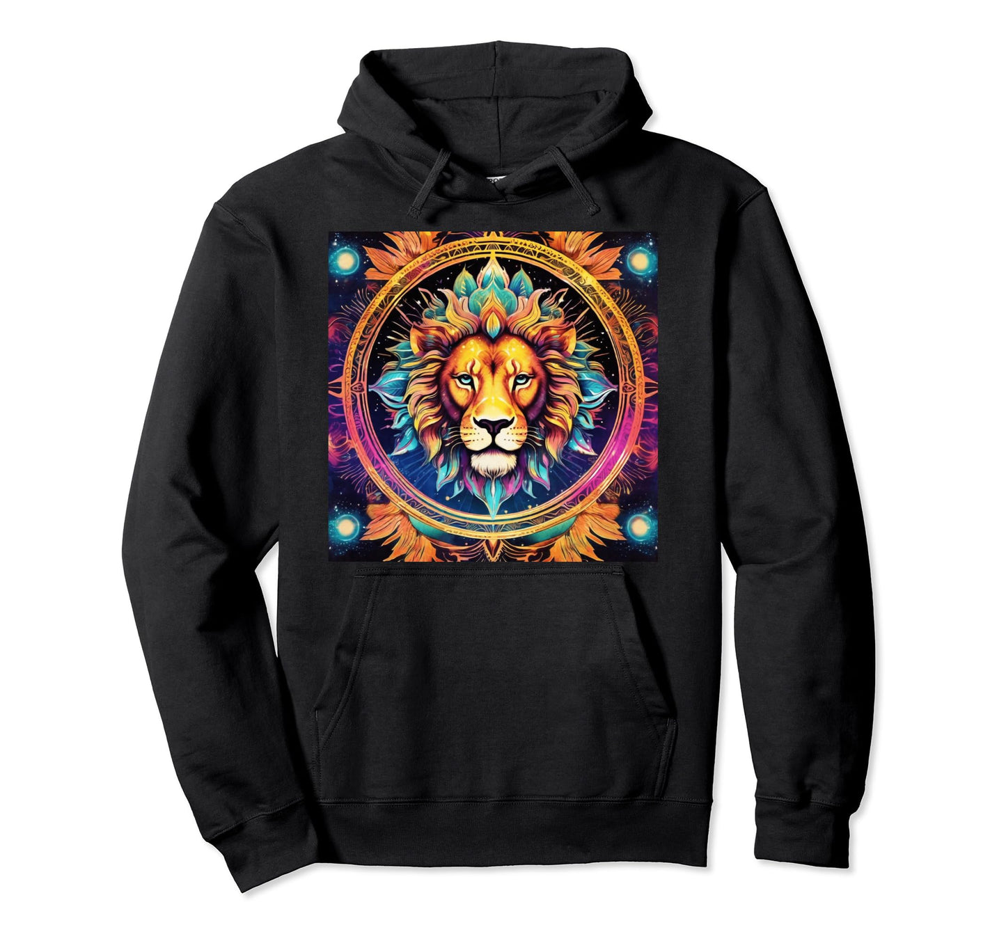 80S Celestial Lion Hippie Boho Cat Hoodie - Streetwear Style Men Women - T-Shirt, Sweatshirt, Hoodie