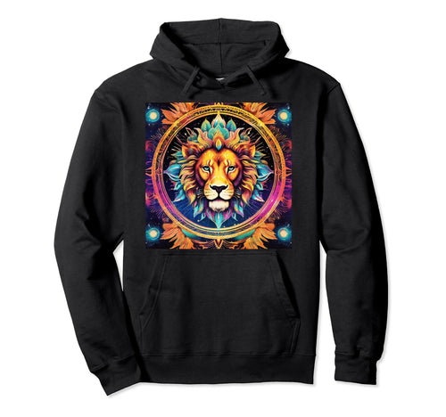 80S Celestial Lion Hippie Boho Cat Hoodie - Streetwear Style Men Women - T-Shirt, Sweatshirt, Hoodie