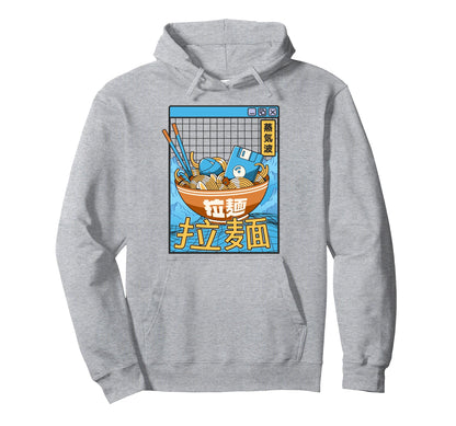 Digital Ramen Bowl Japan Pastel Otaku Hoodie - Custom Art Print Men Women - T-Shirt, Sweatshirt, Hoodie