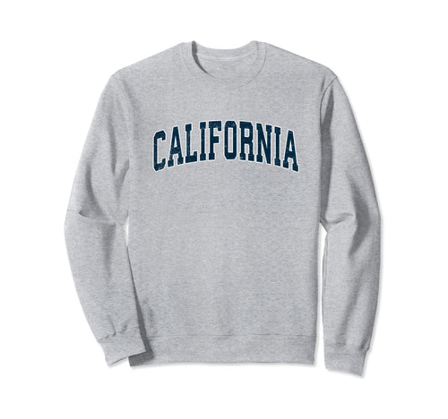California Varsity Sports Navy Text Sweatshirt - Custom Art Print Men Women - T-Shirt, Sweatshirt, Hoodie
