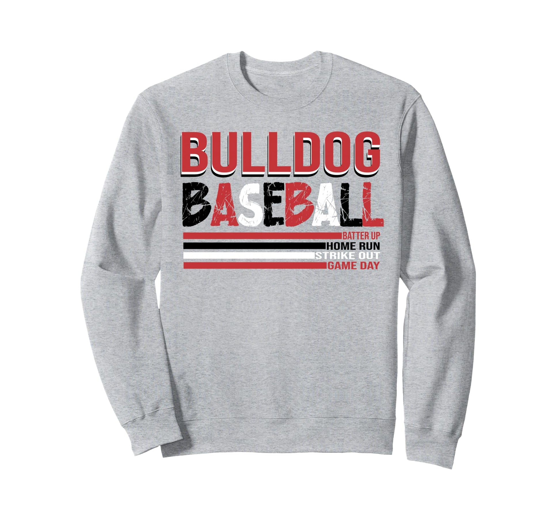 Bulldogs Baseball Mom Game Day Red Sweatshirt - Trendy Graphic Men Women - T-Shirt, Sweatshirt, Hoodie