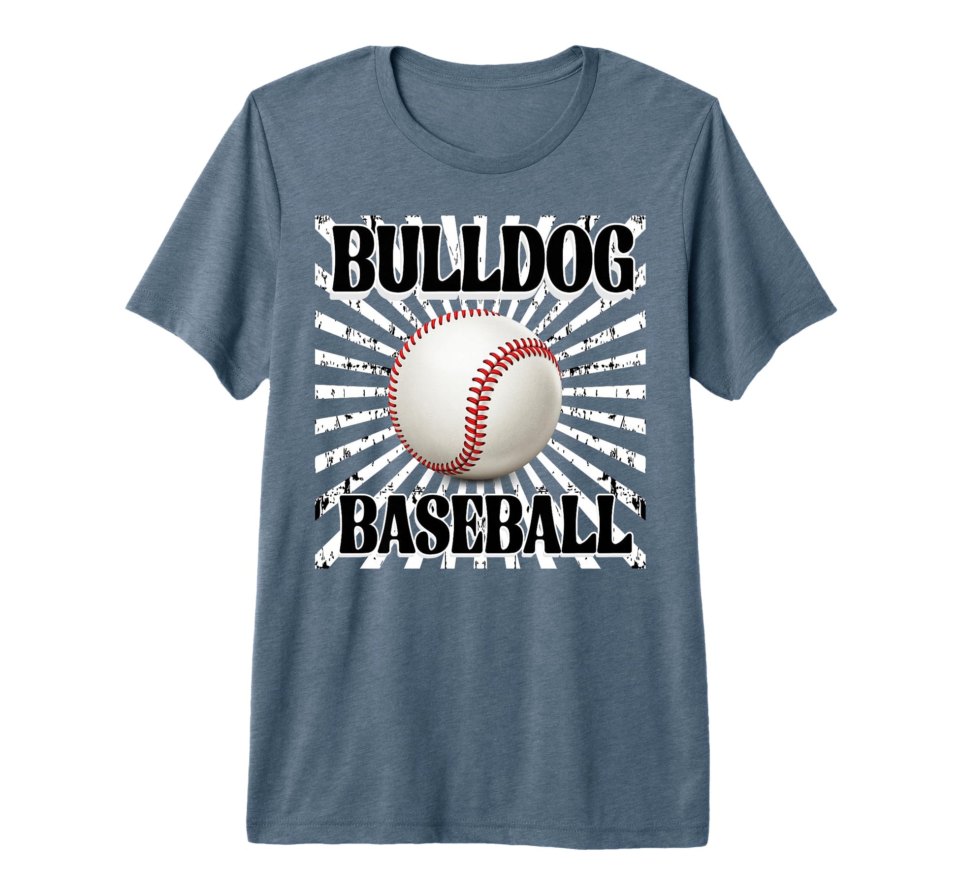Bulldog Baseball Mom Starburst T-Shirt - Casual Everyday Wear Men Women - T-Shirt, Sweatshirt, Hoodie