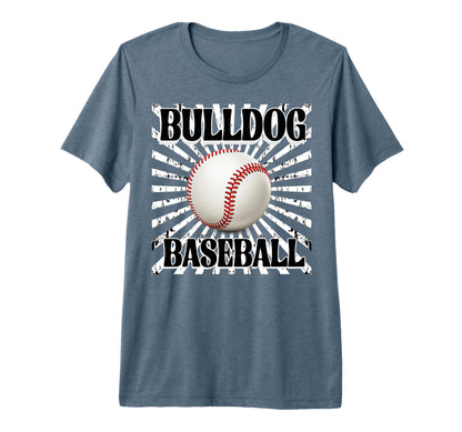 Bulldog Baseball Mom Starburst T-Shirt - Casual Everyday Wear Men Women - T-Shirt, Sweatshirt, Hoodie