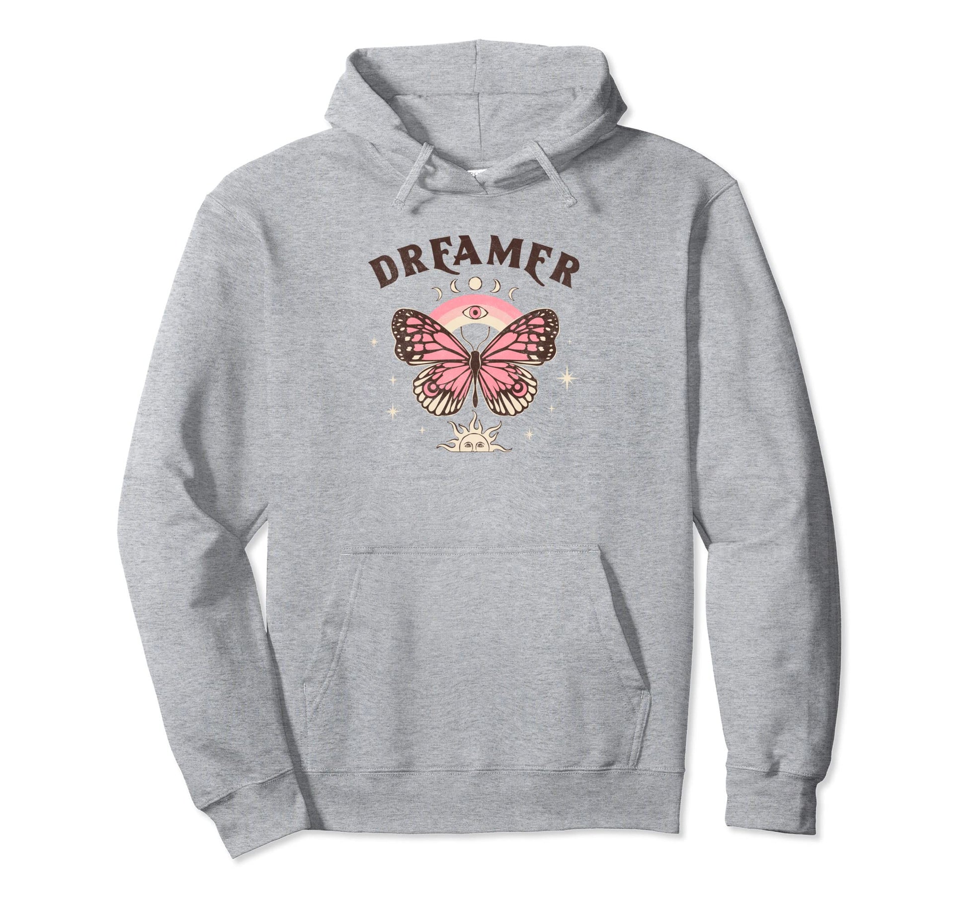 Boho Dreamer Butterfly 80S 90S Lover Hoodie - Trendy Graphic for Adults - T-Shirt, Sweatshirt, Hoodie