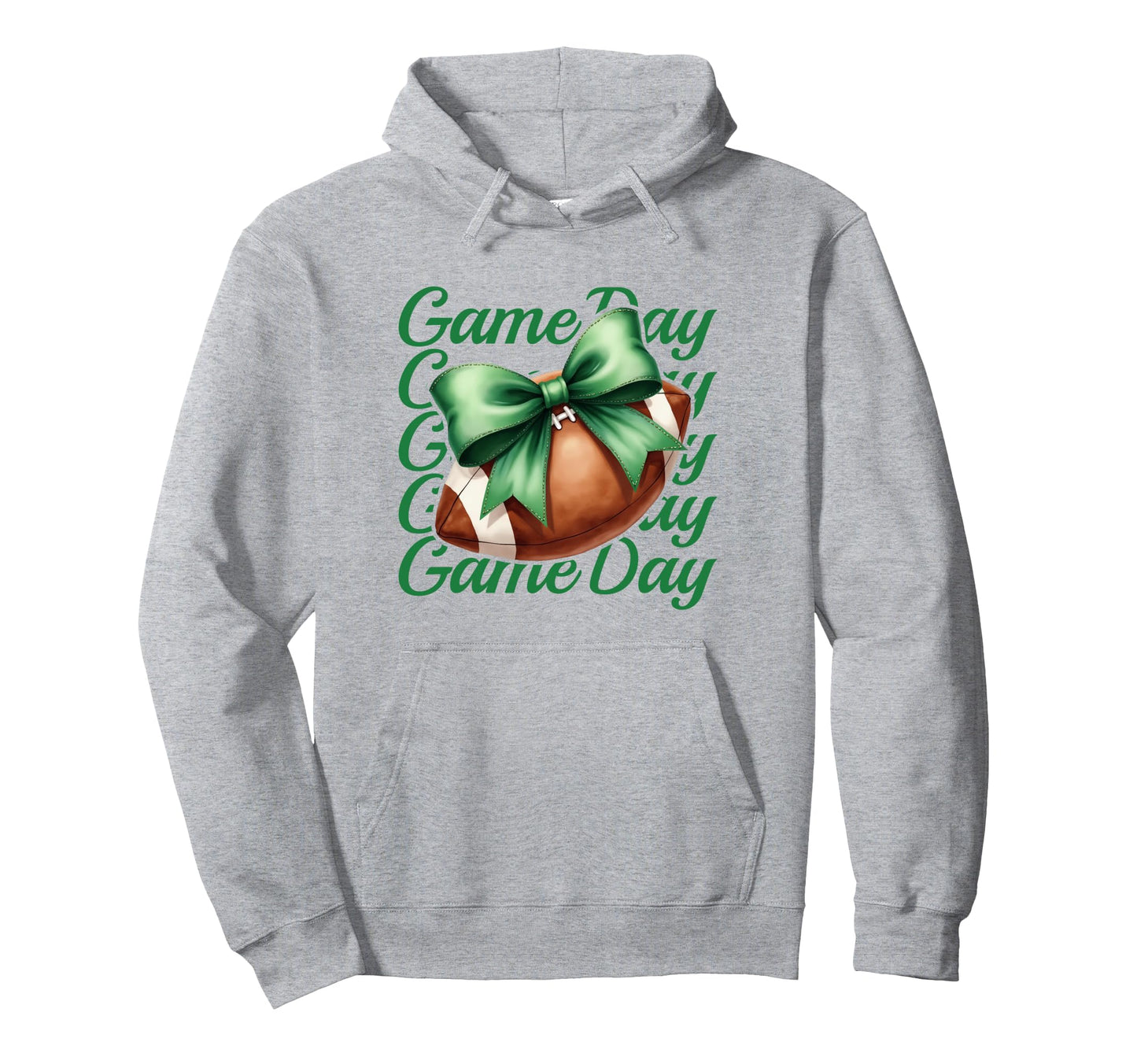 Cheer Fall Football Mom Green Game Day Hoodie - Minimalist Print Unisex - T-Shirt, Sweatshirt, Hoodie