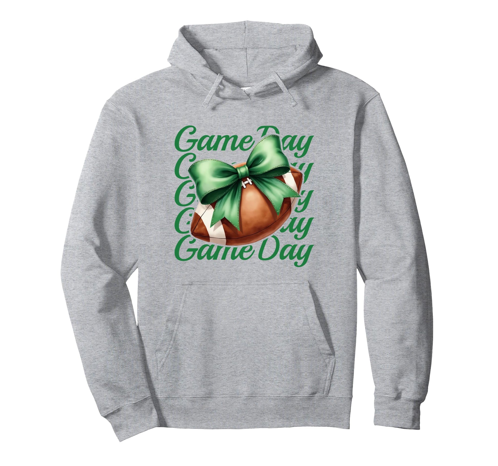 Cheer Fall Football Mom Green Game Day Hoodie - Minimalist Print Unisex - T-Shirt, Sweatshirt, Hoodie