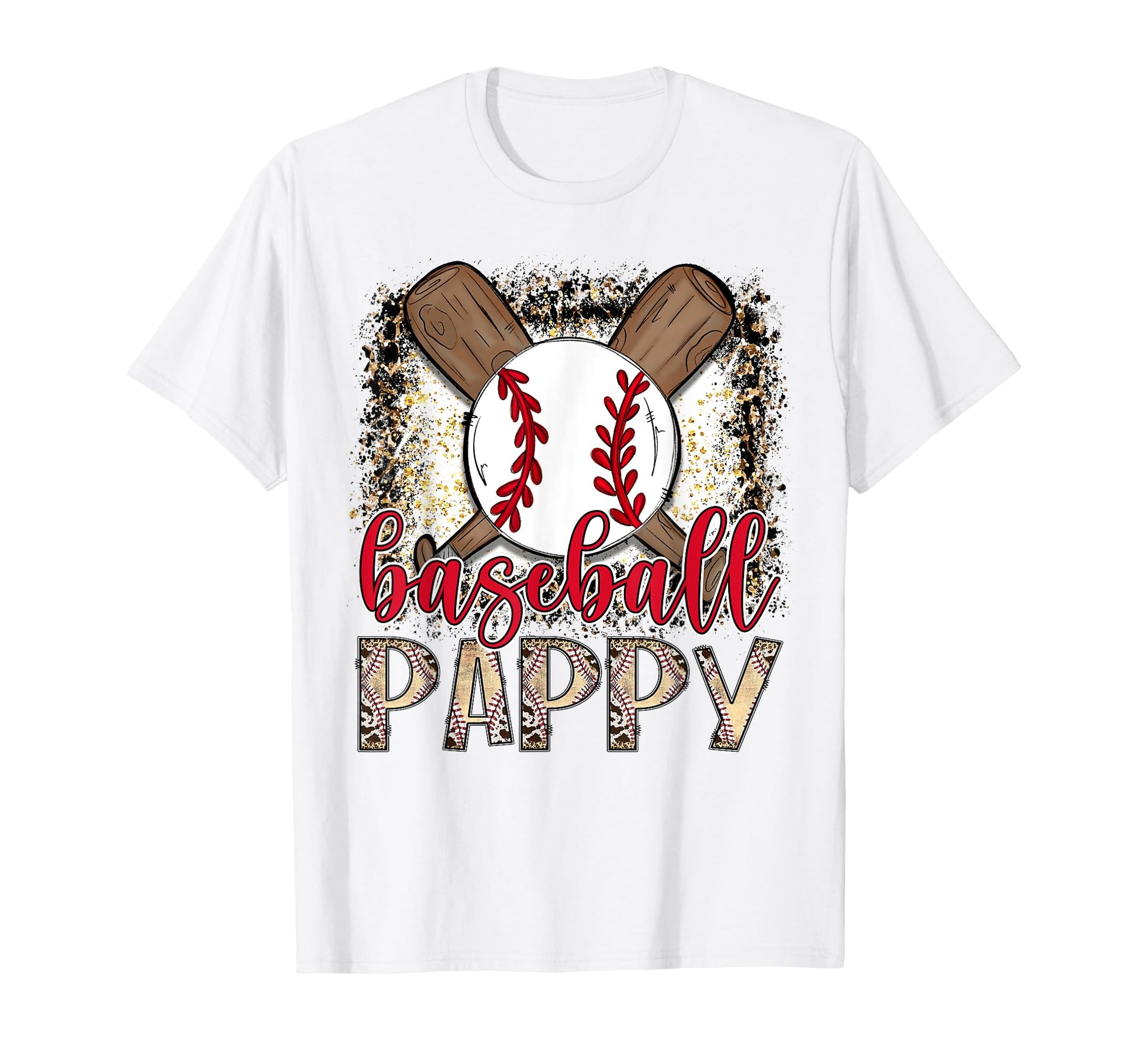Baseball Pappy Leopard Proud Ball T-Shirt - Casual Everyday Wear Men Women - T-Shirt, Sweatshirt, Hoodie