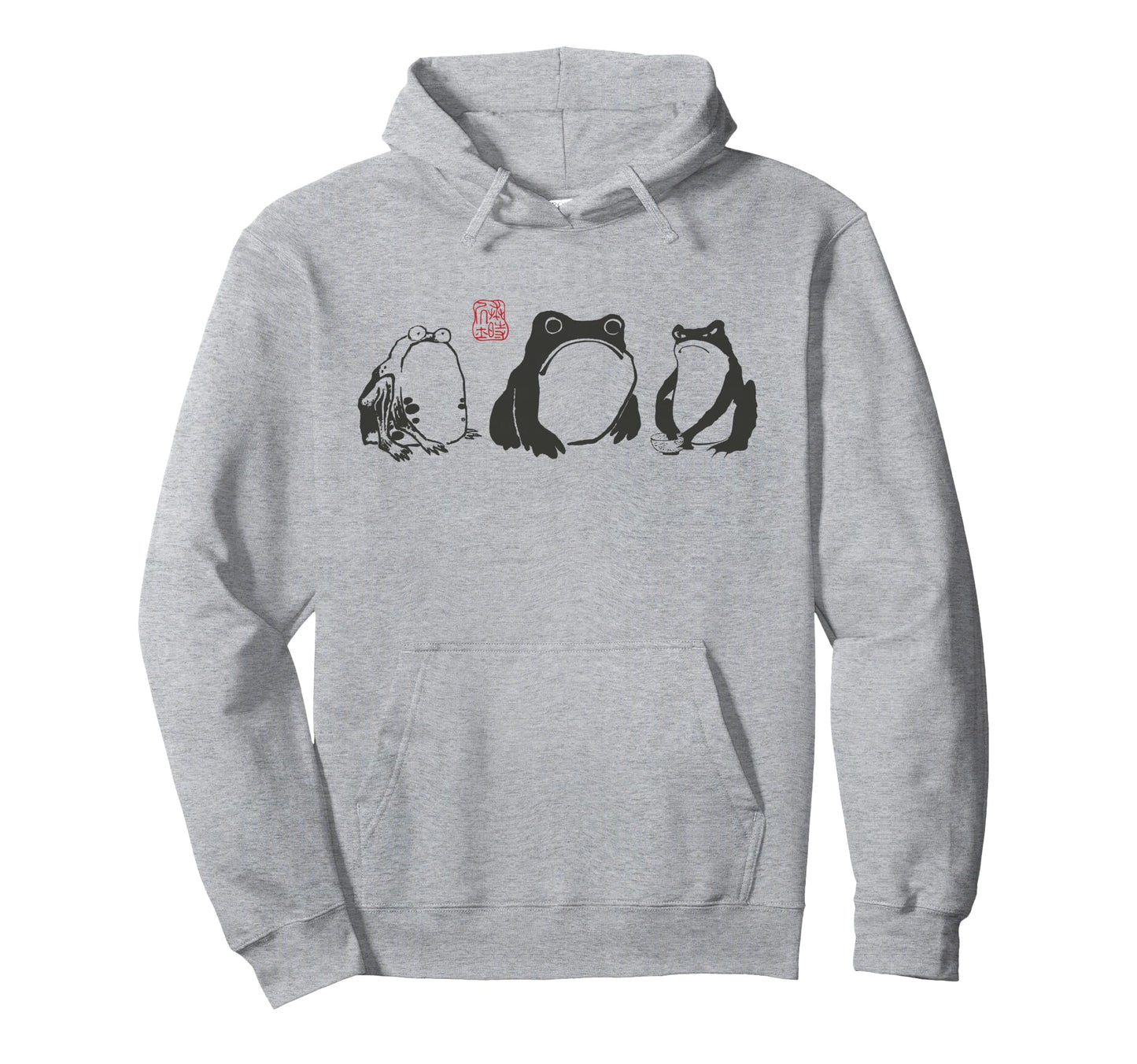 Grumpy Frogs Harajuku Japanese Hoodie - Minimalist Print Men Women - T-Shirt, Sweatshirt, Hoodie