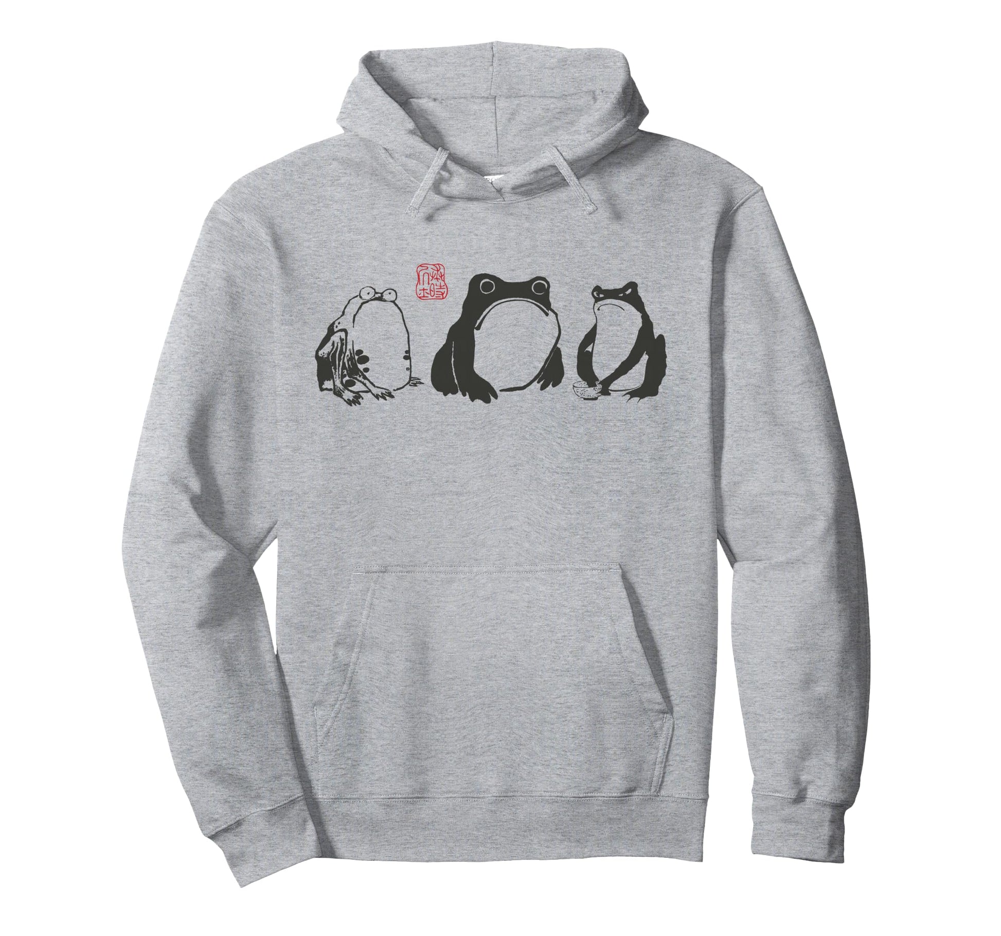 Grumpy Frogs Harajuku Japanese Hoodie - Minimalist Print Men Women - T-Shirt, Sweatshirt, Hoodie