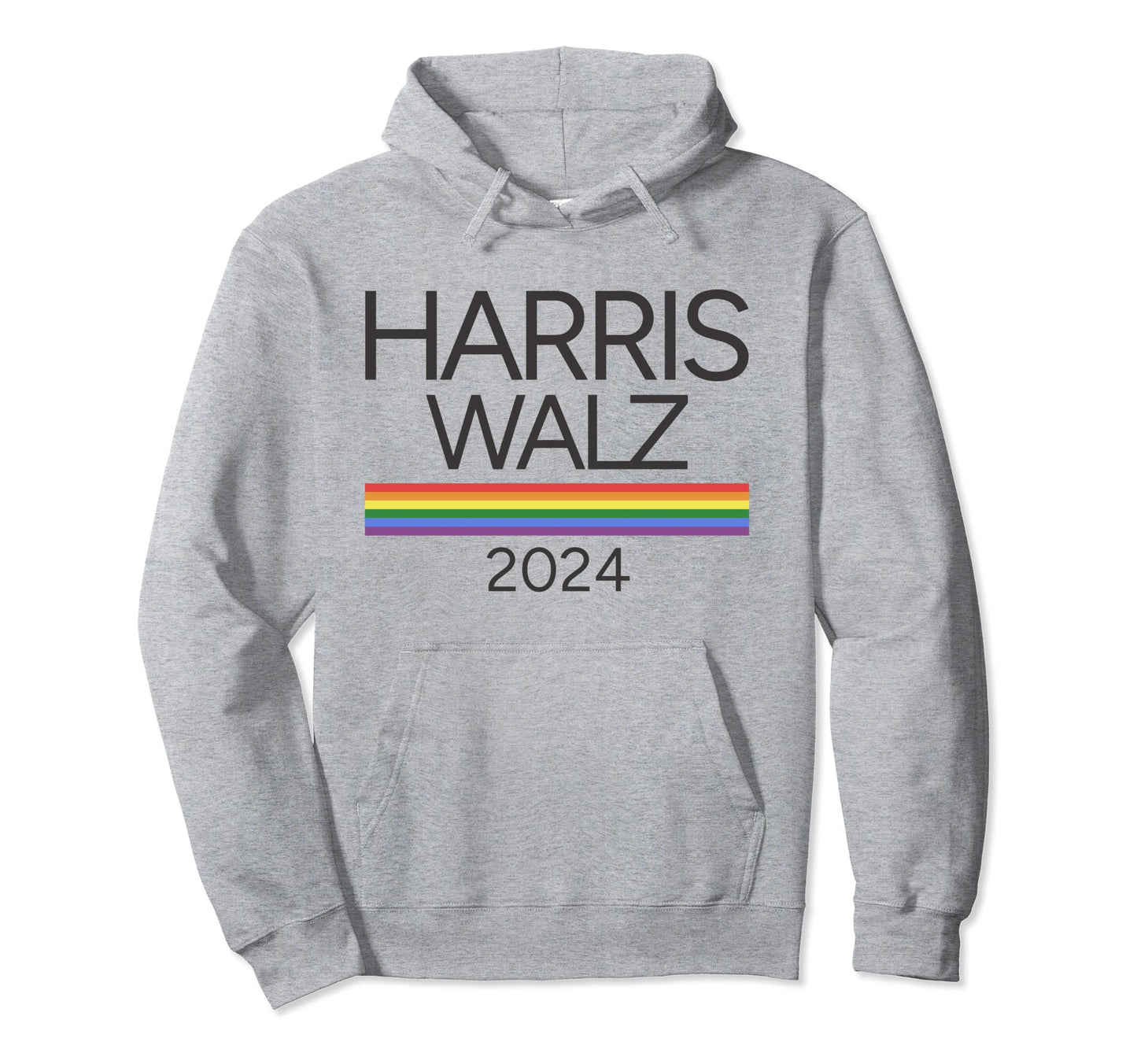 Harris Walz 2024 Rainbow Pride Flag Lgbtq Hoodie - Graphic Print Unisex - T-Shirt, Sweatshirt, Hoodie